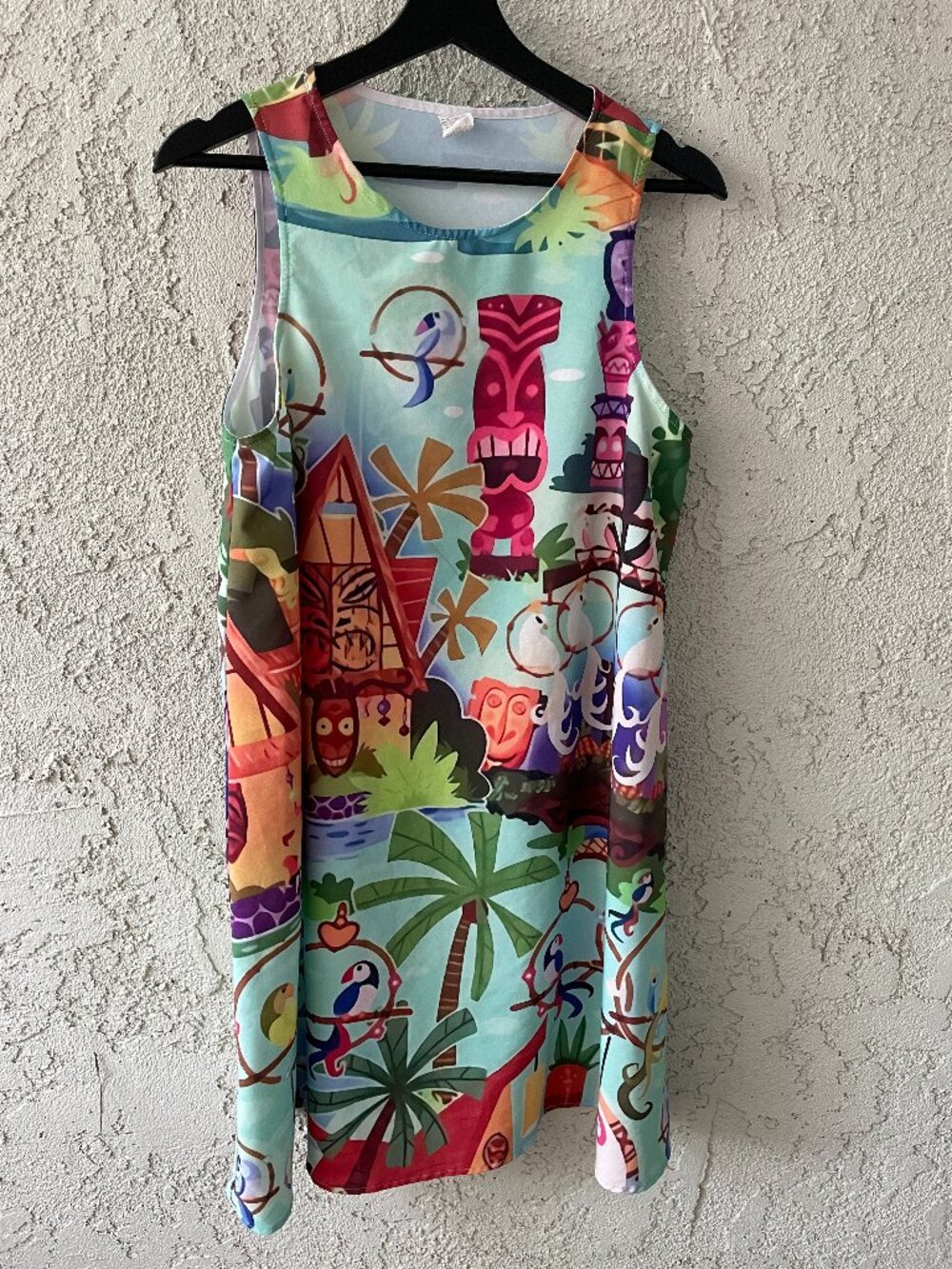 Disney Tiki Room Inspired Dress Size M Medium Disneybound Retro Tropical Skater